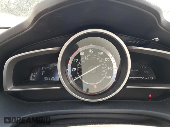 2014 Mazda 3 i Sport with VIN JM1BM1K74E1208588, listed as a Copart auction lot 53401005 with 48,636 mi miles and Salvage Title. Bid and sale history available at carsss.com. Image 9.