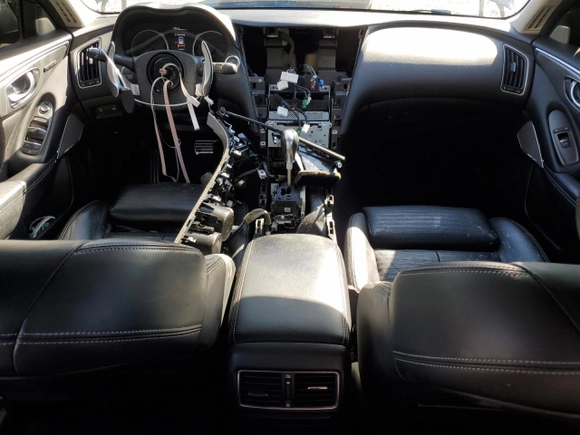 2017 Infiniti Q50 Red Sport 400 with VIN JN1FV7AR7HM870594, listed as a Copart auction lot 46469235 with 70,598 mi miles and Salvage Title. Bid and sale history available at carsss.com. Image 8.
