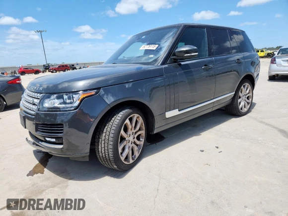 2016 Land Rover Range Rover Supercharged with VIN SALGS2EF5GA277421, listed as a Copart auction lot 62776115 with 93,201 mi miles and Salvage title. Bid and sale history available at DreamBid. Image 1.