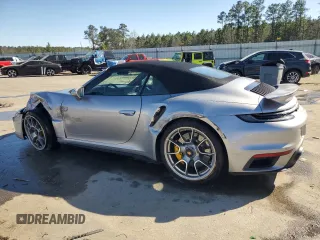 2021 Porsche 911 Turbo S with VIN WP0CD2A95MS263671, listed as a Copart auction lot 49399805 with 0 mi miles and Salvage Title. Bid and sale history available at carsss.com. Image 2.