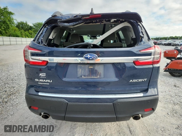 2023 Subaru Ascent Premium with VIN 4S4WMAED7P3406376, listed as a Copart auction lot 62098885 with 35,348 mi miles and Salvage title. Bid and sale history available at DreamBid. Image 6.