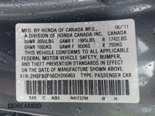 2012 Honda Civic LX с VIN 2HGFB2F56CH306463, выставлен на аукционе IAAI как лот 41764569 с пробегом 134 104 миль миль и . История ставок и продаж доступна на DreamBid. Изображение 9.