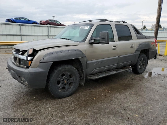 2002 Chevrolet Avalanche with VIN 3GNEK13T92G312366, listed as a Copart auction lot 50880275 with 255,366 mi miles and Salvage Title. Bid and sale history available at carsss.com. Image 1.