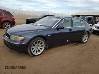 2004 BMW 7 Series 745Li with VIN WBAGN63404DS45748, listed as a Copart auction lot 85823944 with 122,379 mi miles and Salvage Title. Bid and sale history available at carsss.com. Image 1.