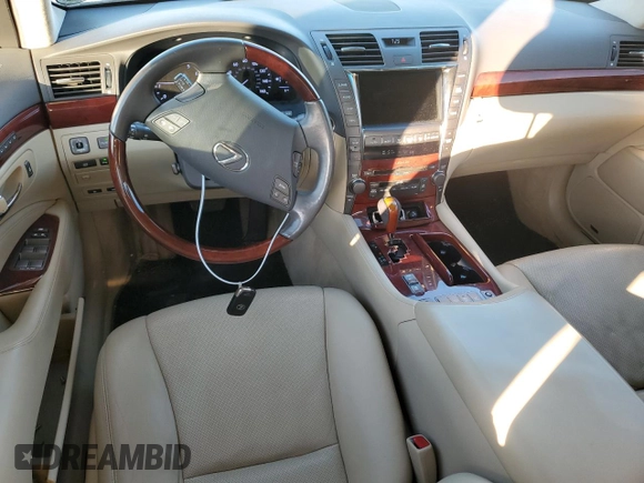 2008 Lexus LS 460 LWB with VIN JTHGL46F785020798, listed as a Copart auction lot 53029985 with 74,997 mi miles and Salvage Title. Bid and sale history available at carsss.com. Image 8.
