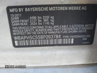2011 BMW 3 Series 328i z VIN WBAPH5C55BF093784, wystawiony jako IAAI lot #42215106 z przebiegiem 119 577 mil mil oraz . Historia ofert i sprzedaży dostępna na DreamBid. Obrazek 9.