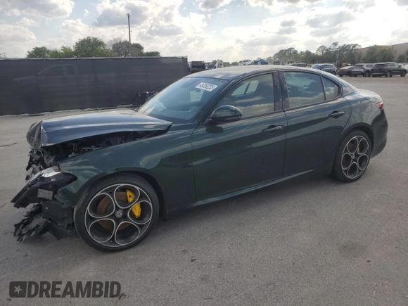 2021 Alfa Romeo Giulia Ti Sport with VIN ZARFAMBN1M7649574, listed as a Copart auction lot 49258235 with 33,004 mi miles and Clean title. Bid and sale history available at DreamBid. Image 1.