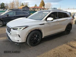 2019 Infiniti QX50 LUXE with VIN 3PCAJ5M3XKF123473, listed as a Copart auction lot 50099005 with 57,211 mi miles and Clean Title. Bid and sale history available at carsss.com. Image 1.