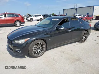 2015 Infiniti Q50 with VIN JN1BV7AR7FM414896, listed as a Copart auction lot 59911655 with 119,778 mi miles and Salvage title. Bid and sale history available at DreamBid. Image 1.