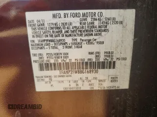 2011 Ford Taurus Limited with VIN 1FAHP2FW8BG168930, listed as a Copart auction lot 53065755 with 170,111 mi miles and Salvage Title. Bid and sale history available at DreamBid. Image 15.
