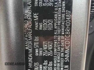 2024 Genesis GV70 Sport z VIN 5NMMCDTC8RH004817, wystawiony jako Copart lot #58254995 z przebiegiem 27 557 mil mil oraz Szkoda całkowita • Salvage title. Historia ofert i sprzedaży dostępna na DreamBid. Obrazek 13.