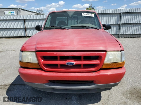 2000 Ford Ranger XL with VIN 1FTYR10C8YPA52570, listed as a Copart auction lot 51477005 with 158,875 mi miles and Clean Title. Bid and sale history available at carsss.com. Image 5.