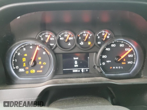 2019 Chevrolet Silverado 1500 Work Truck with VIN 3GCNWAEFXKG193103, listed as a Copart auction lot 50918245 with 53,995 mi miles and Salvage Title. Bid and sale history available at DreamBid. Image 9.