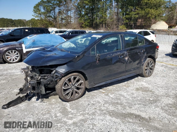 2021 Toyota Corolla SE with VIN JTDS4MCE9MJ074027, listed as a Copart auction lot 47763475 with 59,291 mi miles and Salvage Title. Bid and sale history available at carsss.com. Image 1.