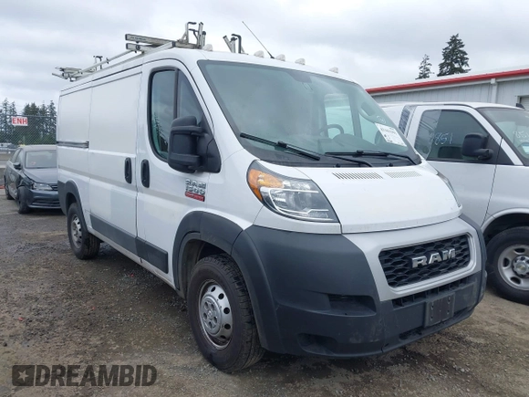 2020 Ram ProMaster Cargo with VIN 3C6TRVAG7LE130145, listed as a IAAI auction lot 42103391 with 91,501 mi miles and . Bid and sale history available at DreamBid. Image 1.