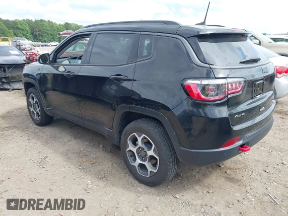 2022 Jeep Compass Trailhawk with VIN 3C4NJDDB8NT114134, listed as a IAAI auction lot 42428245 with 34,589 mi miles and . Bid and sale history available at DreamBid. Image 3.
