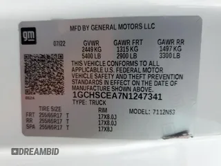 2022 Chevrolet Colorado 2WD LT with VIN 1GCHSCEA7N1247341, listed as a Copart auction lot 53998745 with 33,241 mi miles and Clean Title. Bid and sale history available at carsss.com. Image 13.