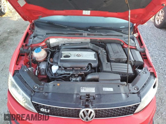 2013 Volkswagen Jetta GLI Autobahn with VIN 3VW467AJ0DM263220, listed as a Copart auction lot 76453094 with 176,030 mi miles and Salvage title. Bid and sale history available at DreamBid. Image 12.