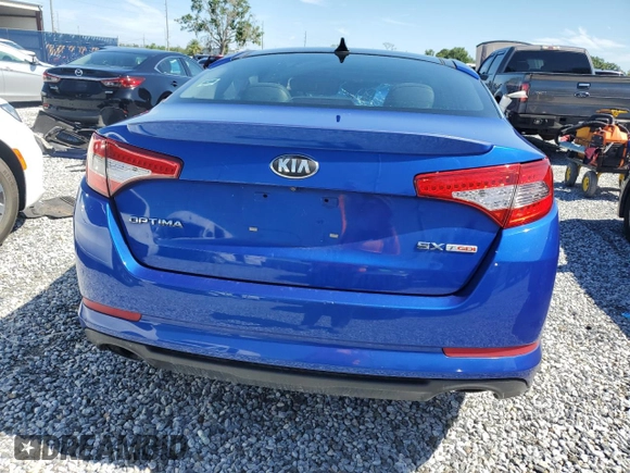 2013 Kia Optima SX with VIN 5XXGR4A66DG227910, listed as a Copart auction lot 61357605 with Not provided miles and Non repairable. Bid and sale history available at DreamBid. Image 6.
