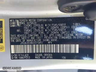 2013 Toyota Highlander Hybrid Limited with VIN JTEDC3EH8D2015893, listed as a IAAI auction lot 42033938 with 178,931 mi miles. Bid and sale history available at carsss.com. Image 9.