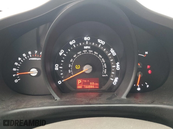 2012 Kia Sportage LX with VIN KNDPB3A22C7306283, listed as a Copart auction lot 43462124 with 166,886 mi miles and Salvage Title. Bid and sale history available at carsss.com. Image 9.