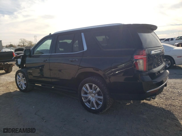 2021 Chevrolet Tahoe High Country with VIN 1GNSCTKLXMR105453, listed as a Copart auction lot 82807274 with 56,534 mi miles and Salvage Title. Bid and sale history available at carsss.com. Image 2.