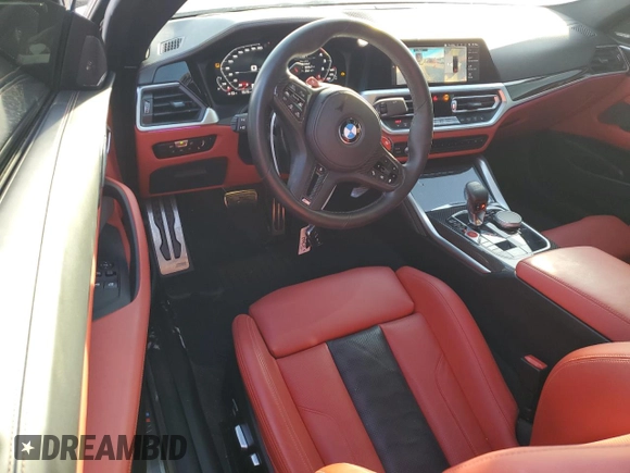 2023 BMW M4 Competition xDrive with VIN WBS43AZ0XPCM20531, listed as a Copart auction lot 79534564 with 30,508 mi miles and Salvage Title. Bid and sale history available at carsss.com. Image 8.