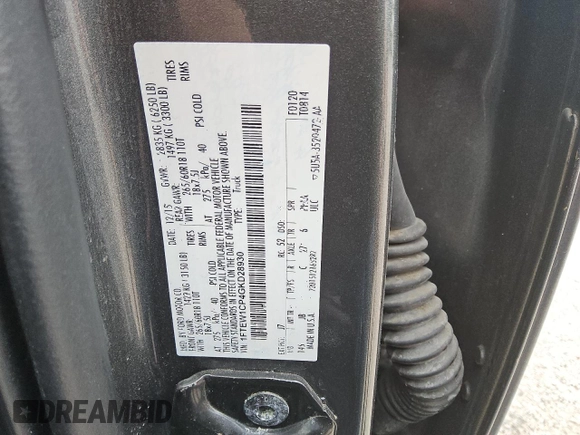 2016 Ford F-150 XL with VIN 1FTEW1CP4GKD28930, listed as a Copart auction lot 82823994 with 207,026 mi miles and Clean title. Bid and sale history available at DreamBid. Image 12.