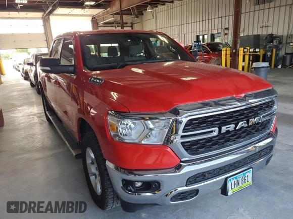 2022 Ram 1500 Big Horn with VIN 1C6RRFFG8NN179006, listed as a IAAI auction lot 42564786 with 92,912 mi miles and . Bid and sale history available at DreamBid. Image 18.