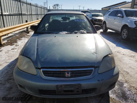 2000 Honda Civic VP with VIN 2HGEJ6617YH605468, listed as a Copart auction lot 87885955 with 243,779 mi miles and Salvage Title. Bid and sale history available at carsss.com. Image 5.