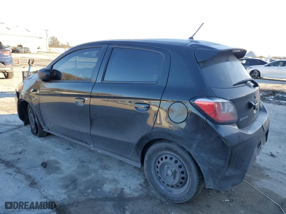 2021 Mitsubishi Mirage ES with VIN ML32AUHJ5MH010317, listed as a Copart auction lot 42448395 with 106036 miles and Salvage Title. Bid and sale history available at carsss.com. Image 2.