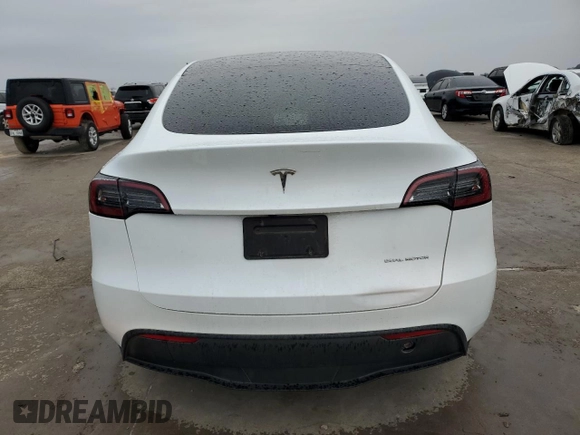 2023 Tesla Model Y Long Range with VIN 7SAYGDEE1PA160314, listed as a Copart auction lot 45048845 with 29,370 mi miles and Salvage Title. Bid and sale history available at DreamBid. Image 6.