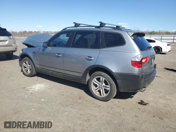 2004 BMW X3 3.0i with VIN WBXPA934X4WD00202, listed as a Copart auction lot 50757835 with 201,258 mi miles and Salvage Title. Bid and sale history available at carsss.com. Image 2.
