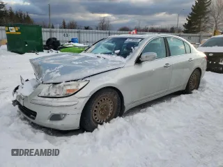 2010 Hyundai Genesis with VIN KMHGC4DE1AU091868, listed as a Copart auction lot 43796405 with 0 mi miles and Salvage Title. Bid and sale history available at carsss.com. Image 1.