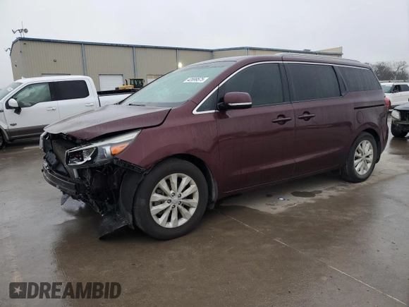 2015 Kia Sedona SX with VIN KNDMC5C13F6050505, listed as a Copart auction lot 42699575 with 119,339 mi miles and Salvage Title. Bid and sale history available at carsss.com. Image 1.