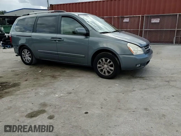 2009 Kia Sedona EX with VIN KNDMB233396299667, listed as a Copart auction lot 80186774 with 197,328 mi miles and Salvage Title. Bid and sale history available at carsss.com. Image 12.