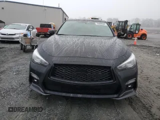 2020 Infiniti Q50 Red Sport 400 with VIN JN1FV7AR1LM660226, listed as a Copart auction lot 79698594 with 37,246 mi miles and Salvage Title. Bid and sale history available at carsss.com. Image 5.