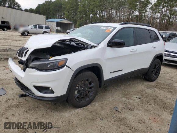 2023 Jeep Cherokee Altitude Lux with VIN 1C4PJMMB2PD109027, listed as a Copart auction lot 50209545 with 24,500 mi miles and Salvage Title. Bid and sale history available at carsss.com. Image 1.
