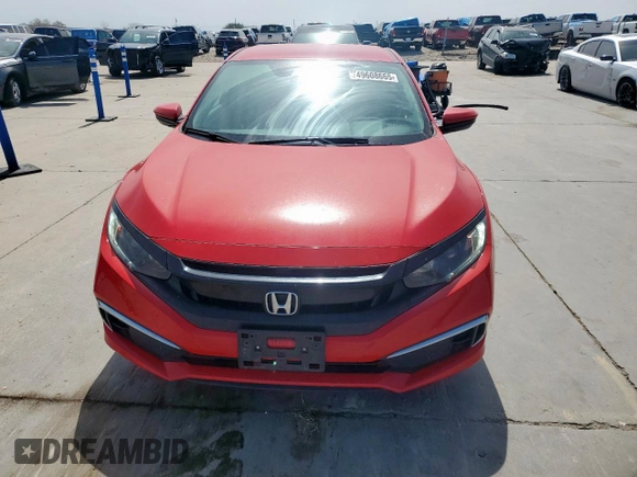 2020 Honda Civic Sedan LX with VIN 2HGFC2F69LH566510, listed as a Copart auction lot 49608665 with 93,648 mi miles and Salvage Title. Bid and sale history available at carsss.com. Image 5.