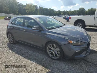 2019 Hyundai Elantra GT N Line with VIN KMHH55LC9KU095558, listed as a Copart auction lot 72404594 with 97,488 mi miles and Salvage Title. Bid and sale history available at carsss.com. Image 4.