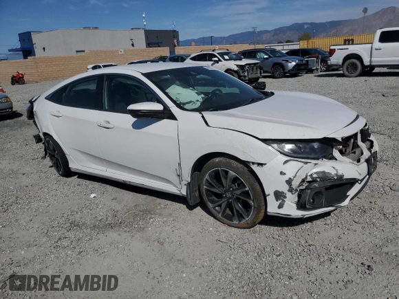 2019 Honda Civic Sport with VIN 2HGFC2F84KH594151, listed as a Copart auction lot 49927085 with 54,688 mi miles and Salvage Title. Bid and sale history available at DreamBid. Image 4.