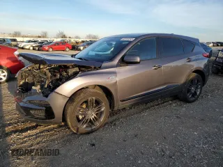 2021 Acura RDX w/A-Spec Package with VIN 5J8TC2H65ML046017, listed as a Copart auction lot 80743283 with 23,589 mi miles and Salvage Title. Bid and sale history available at carsss.com. Image 1.