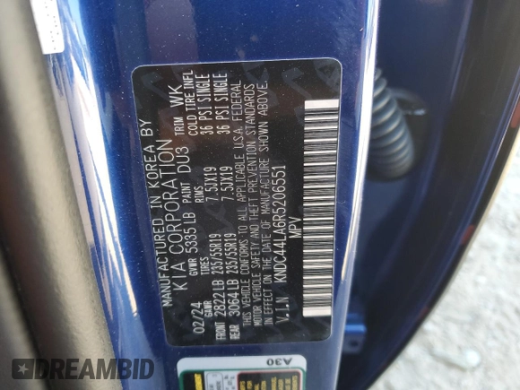 2024 Kia EV6 GT-Line with VIN KNDC44LA6R5206551, listed as a Copart auction lot 77803034 with 5,074 mi miles and Salvage Title. Bid and sale history available at carsss.com. Image 14.
