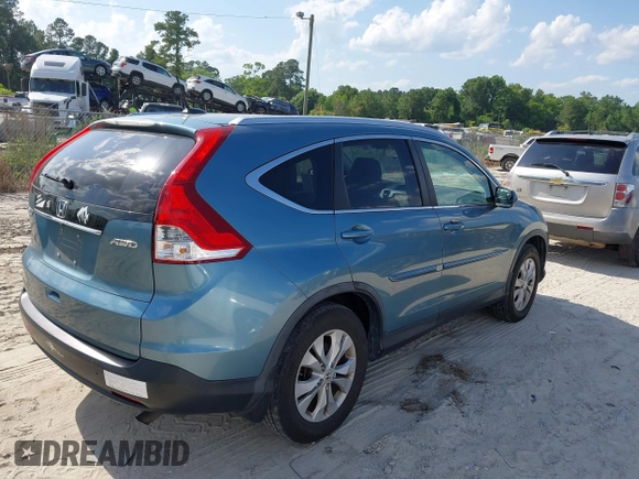 2013 Honda CR-V EX-L z VIN 5J6RM4H75DL054414, wystawiony jako IAAI lot #42314107 z przebiegiem 144 683 mil mil oraz . Historia ofert i sprzedaży dostępna na DreamBid. Obrazek 4.