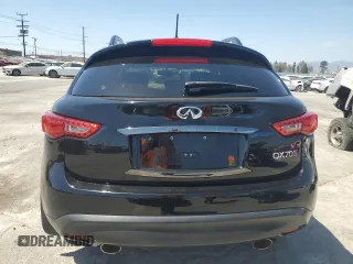 2015 Infiniti QX70 with VIN JN8CS1MU9FM380312, listed as a Copart auction lot 54104005 with 100,678 mi miles and Salvage Title. Bid and sale history available at DreamBid. Image 6.