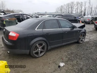 2004 Audi A4 3.0L with VIN WAULT68E54A027800, listed as a Copart auction lot 84886194 with 0 mi miles and Salvage Title. Bid and sale history available at carsss.com. Image 3.