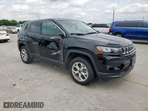 2025 Jeep Compass Sport with VIN 3C4NJDAN0ST515350, listed as a Copart auction lot 55109645 with 10,091 mi miles and Salvage title. Bid and sale history available at DreamBid. Image 4.