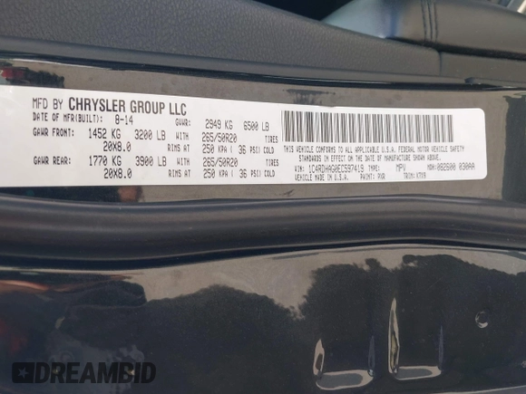 2014 Dodge Durango SXT z VIN 1C4RDHAG0EC597419, wystawiony jako IAAI lot #42534064 z przebiegiem 199 676 mil mil oraz . Historia ofert i sprzedaży dostępna na DreamBid. Obrazek 9.