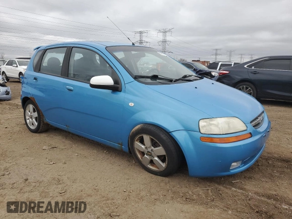 2006 Chevrolet Aveo LT with VIN KL1TG666X6B645735, listed as a Copart auction lot 51172155 with 140,489 mi miles and Salvage title. Bid and sale history available at DreamBid. Image 4.
