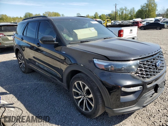 2023 Ford Explorer ST-Line with VIN 1FMSK8KH7PGA10123, listed as a Copart auction lot 45422205 with 29,136 mi miles and Salvage title. Bid and sale history available at DreamBid. Image 4.